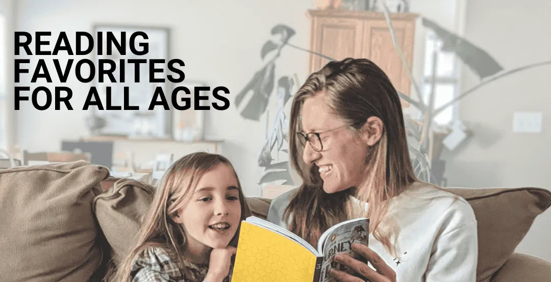 A mother reading to her daughter