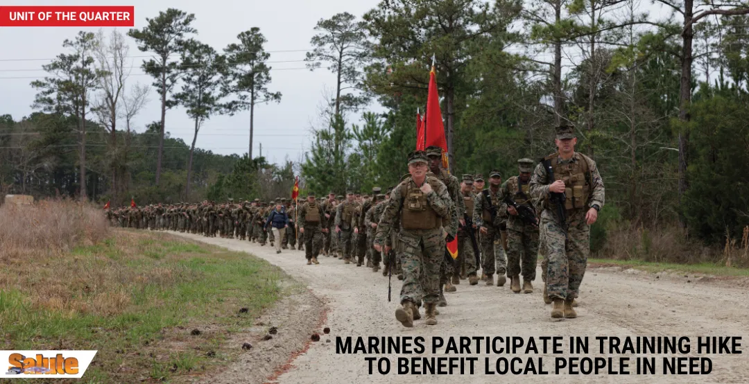 Marines Participate in Training Hike to Benefit Local People in Need