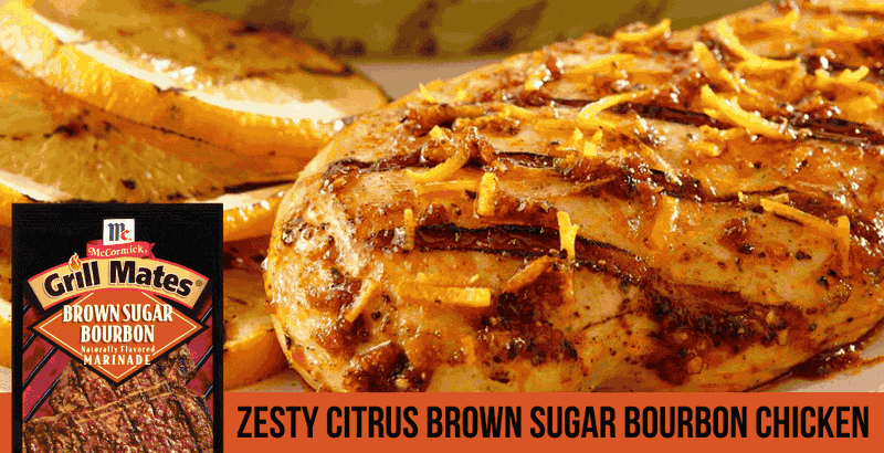 Plate of Zesty Brown Sugar Bourbon Chicken