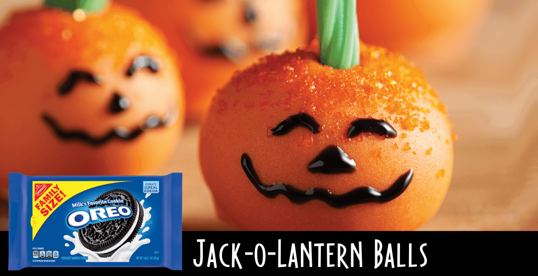 Oreo Jack-o-Lantern Balls!