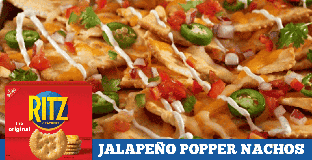 A dish of jalapeño popper nachos