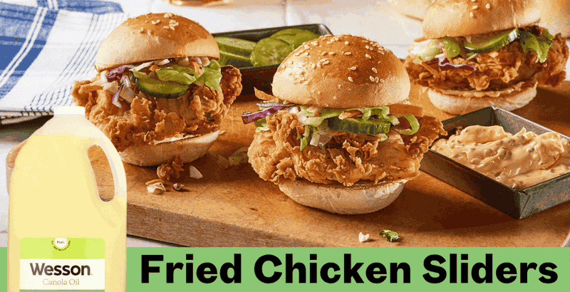 A plate full of fried chicken sliders