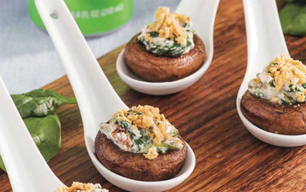 French Onion and Herb Stuffed Mushrooms