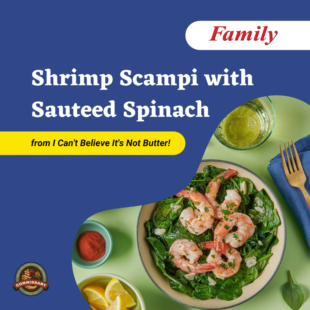 Shrimp Scampi with Sauteed Spinach