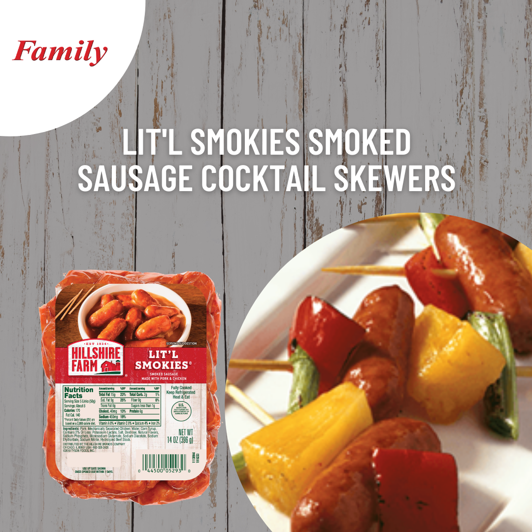 Lit’l Smokies® Smoked Sausage Cocktail Skewers